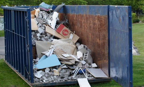 Construction site with waste cleared by professionals in Kentishtown