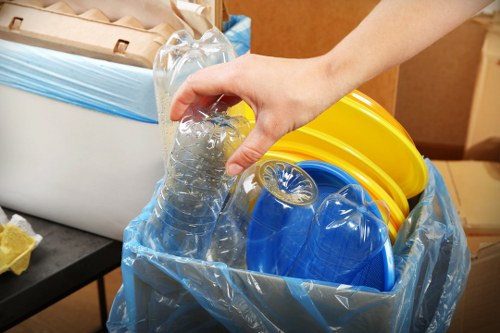 Workers managing builders waste clearance in Kentishtown